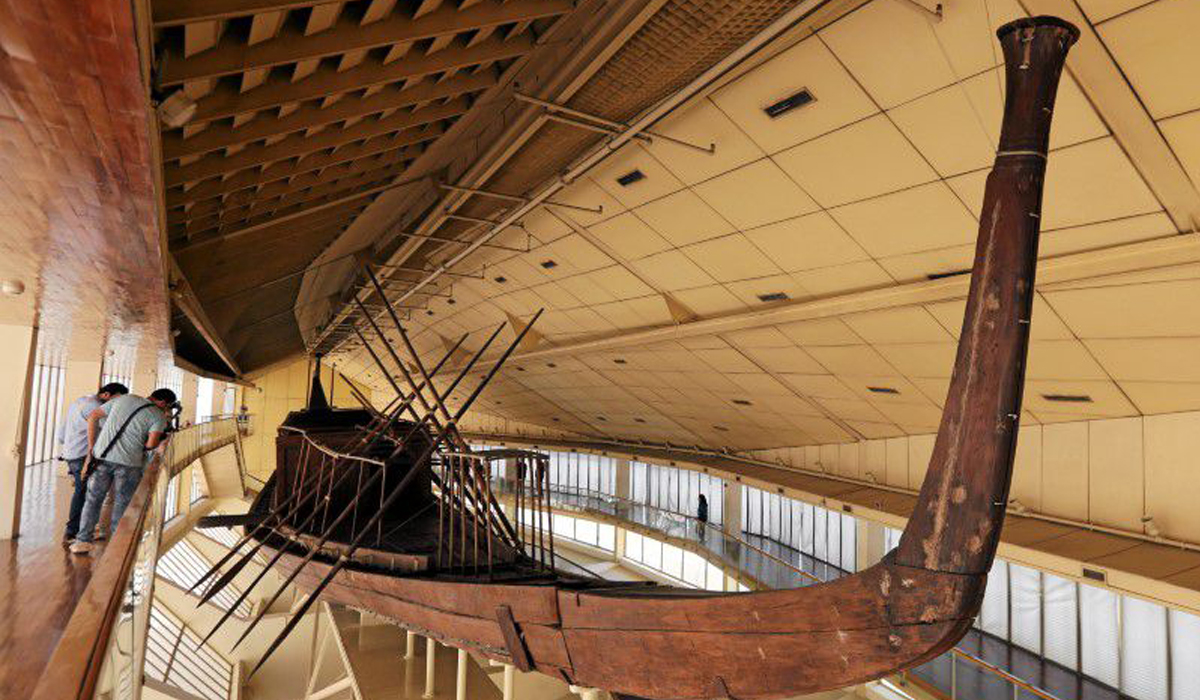 Egypt's ancient King Khufu's Boat is moved from Giza pyramids to a new home