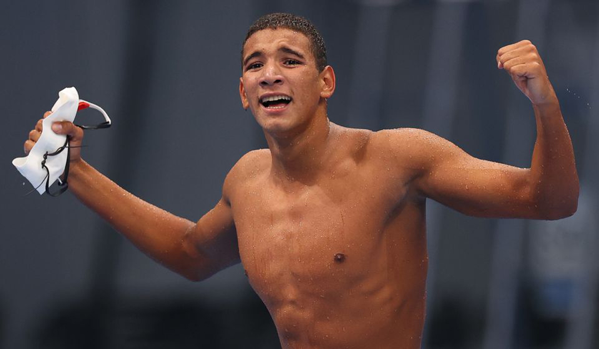 Swimming-Tunisia's 18-Year-Old Hafnaoui Wins Gold in Men's 400 Freestyle